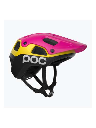 Велосипедна каска POC Cularis Pure rhos red matt/citrine yellow matt