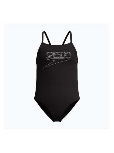 Детски цял бански Speedo Endurance+ Logo Thinstrap anthracite