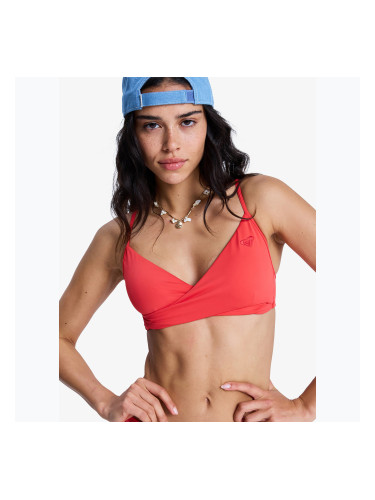 Горнище на бански костюм ROXY Solid Essentials Wrap Bralette hibiscus
