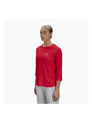 Дамска тениска за колоездене POC Motion Air Jersey 3/4 prismane red