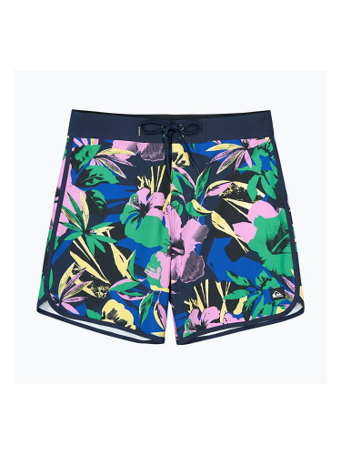 Мъжки бански шорти Quiksilver Surfsilk Scallop 18“ dark navy interact floral