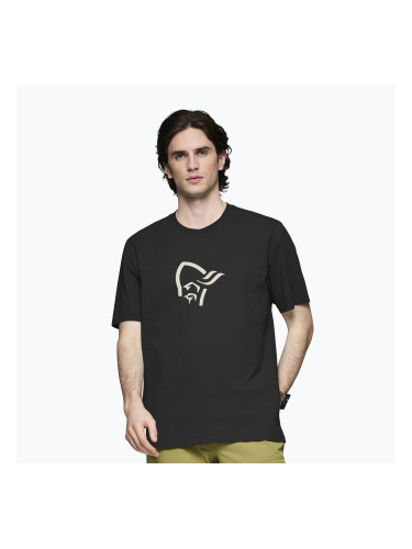 Мъжка тениска NORRONA Cotton Viking caviar black/snowdrop