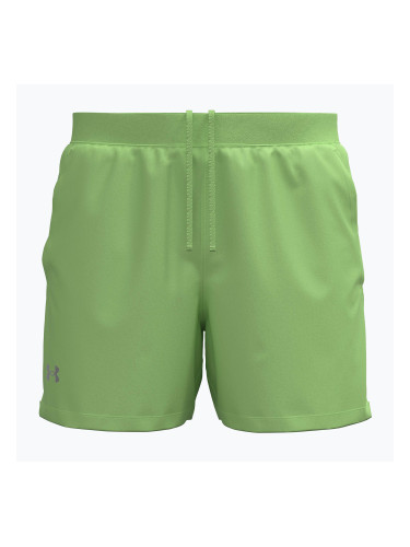 Мъжки шорти за бягане Under Armour Launch 5“ lumos lime/white