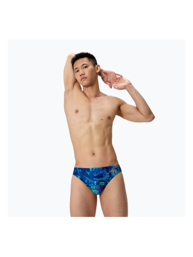 Мъжки боксерки за плуване Speedo Printed Brief pixel pool/navy