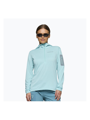 Дамски суитшърт за трекинг NORRONA Falketind Warm1 Hood aqua haze/trooper
