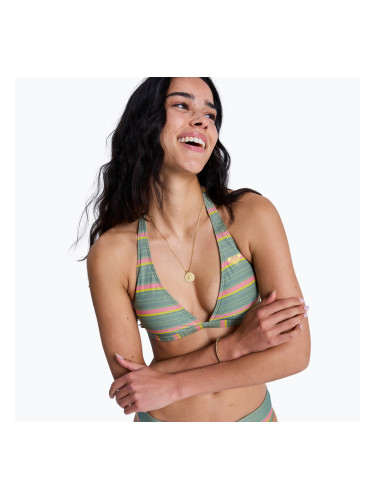 Горнище на бански костюм ROXY Ocean Dreamer Fixed Tri oil green say it with stripes