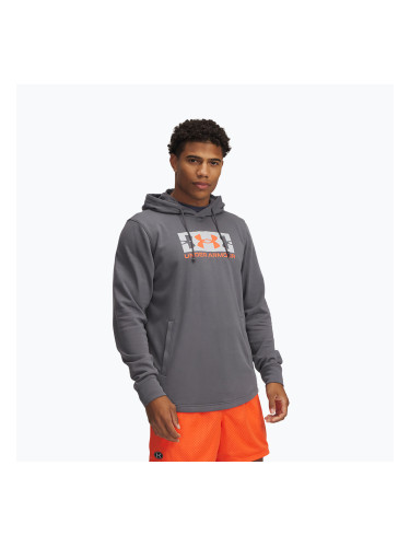 Мъжки суитшърт Under Armour Rival Terry Logo castlerock/mod gray/fire