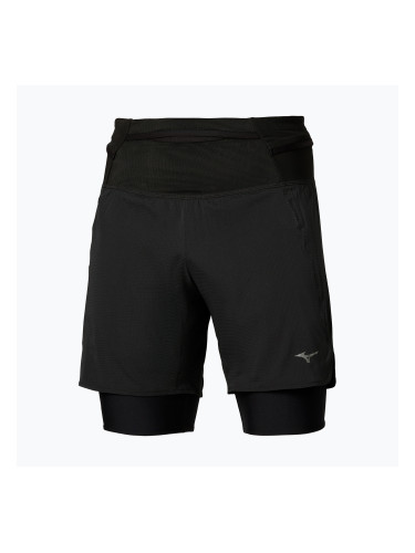 Мъжки шорти за бягане Mizuno Trail Multipocket 2in1 black