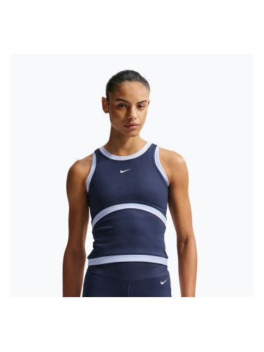 Дамска тренировъчна тениска Nike One Dri-Fit midnight navy/hydrogen blue/white