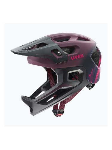 Детска велосипедна каска UVEX React Fullface Jr cramberry matt