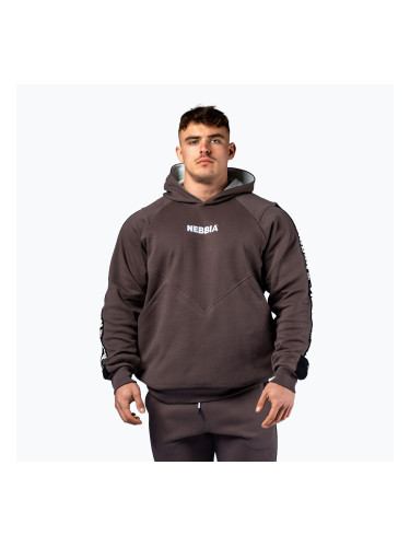 Мъжки суитшърт NEBBIA Hero Hoodie brown
