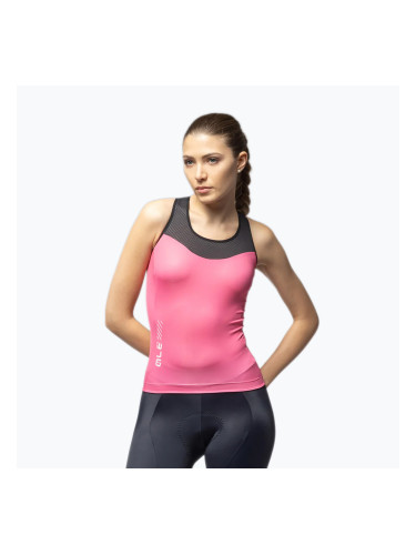 Дамска тениска за колоездене Alé Color Block TT flamingo pink