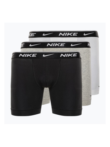 Мъжки боксерки Nike Everyday Cotton Stretch Boxer Brief 3Pk MP1 white/grey heather / black