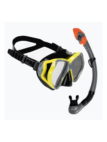 Комплект за гмуркане AQUASTIC Shoal маска + шнорхел сив