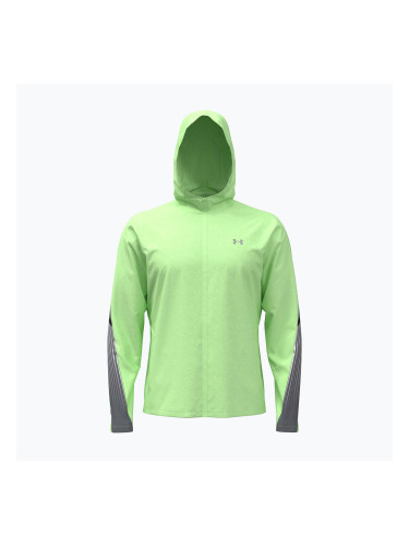 Мъжко яке за бягане Under Armour Velociti Storm Hooded lumos lime/бяло