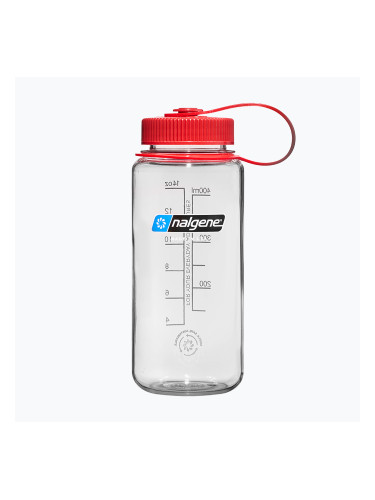 Туристическа бутилка Nalgene Wide Mouth clear/red cap