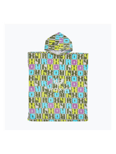 Детско пончо ROXY RG Stay Magical Printed oil green letter up