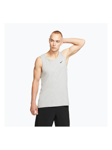 Мъжка тренировъчна тениска Nike Dri-Fit TT dark grey heather/black