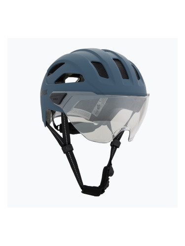 Велосипедна каска UVEX Stride Visor stone blue matt/lite mirror silver