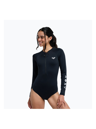 Дамски цял бански костюм ROXY Essentials Front Zip anthracite
