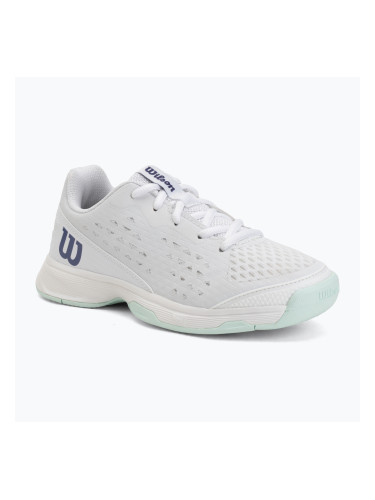 Детски тенис обувки Wilson Rush Pro Ace L Jr white/bay/skip blue