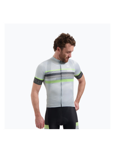 Мъжка тениска за колоездене Rogelli Hero II grey/lime