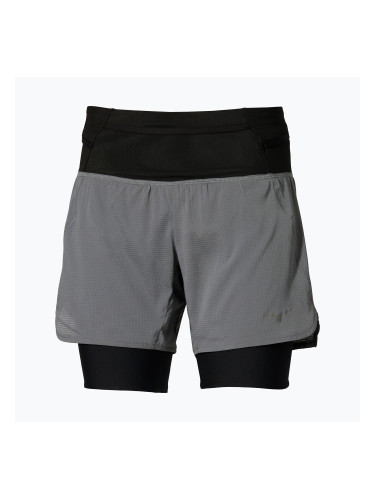 Дамски шорти за бягане Mizuno Trail Multipocket 2in1 lava smoke