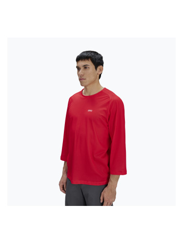Мъжка тениска за колоездене POC Motion Air Jersey 3/4 prismane red