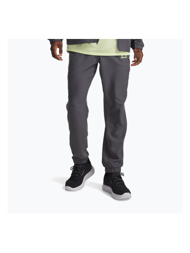 Мъжки панталони Under Armour Tech Sport castlerock/black/lumos lime