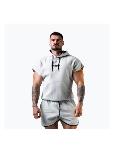 Мъжки суитшърт за тренировка NEBBIA Hero light grey