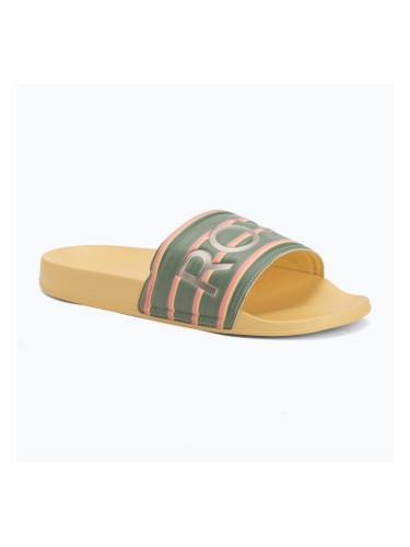 Дамски чехли ROXY Slippy II printed gold haze
