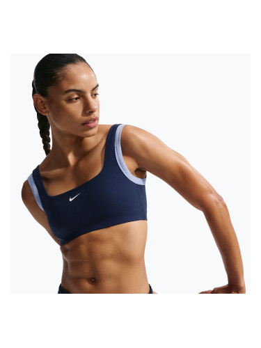 Спортен сутиен Nike One Light Support midnight navy/aluminium/white