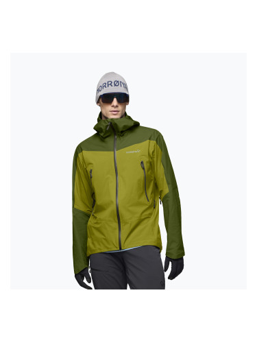 Мъжко яке за дъжд NORRONA Falketind Gore-Tex golden lime/pesto
