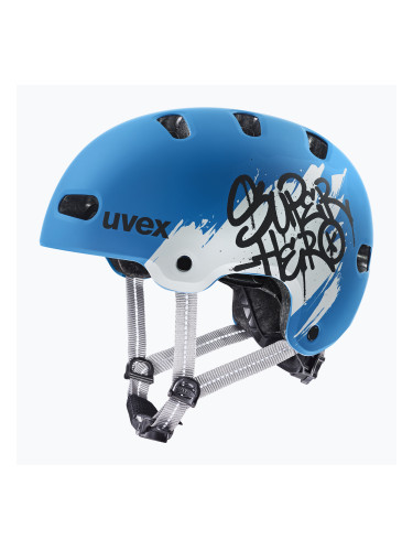 Детска каска UVEX Kid 4 Style super hero blue matt