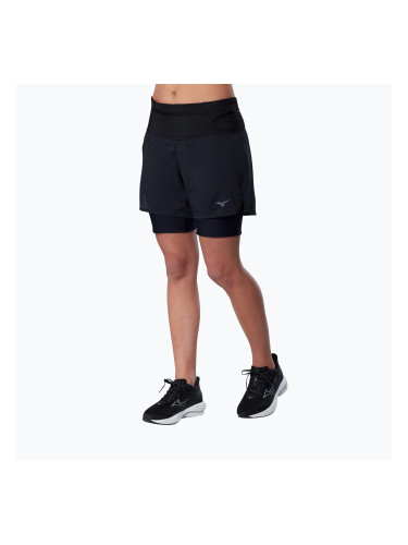 Дамски шорти за бягане Mizuno Trail Multipocket 2in1 black