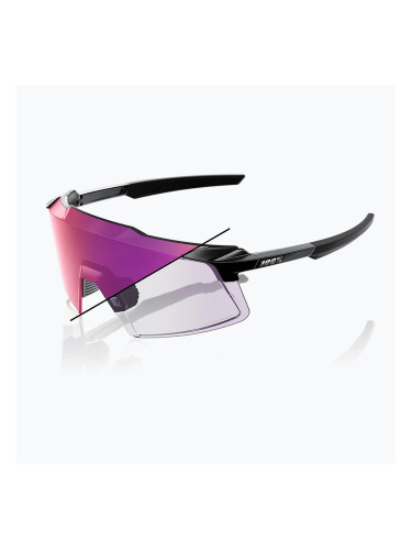 Слънчеви очила 100% Aerocraft gloss black/purple mirror photochromic
