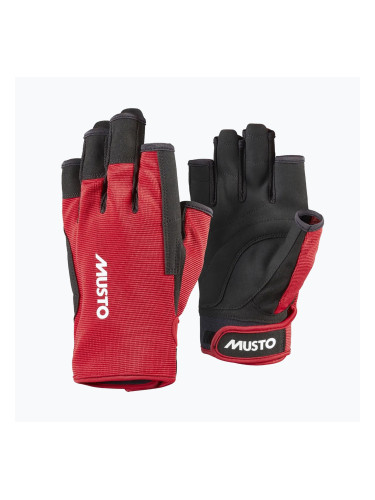 Musto Essential Sailing Short Finger 2.0 истински червени ръкавици за ветроходство