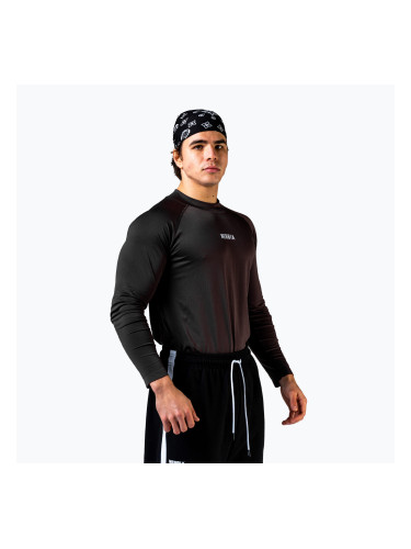 Мъжка блуза с дълъг ръкав за  тренировка NEBBIA Power black