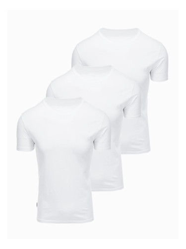 Комплект мъжки тениски Ombre BASIC - 3 броя бели
