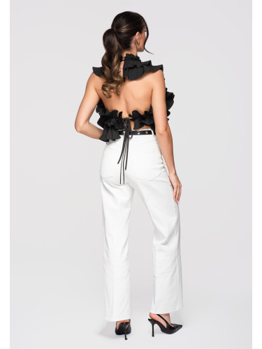 Дамска блуза с отворен гръб