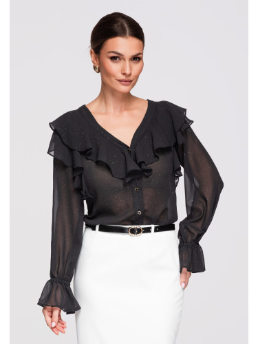 Дамска блуза с волани