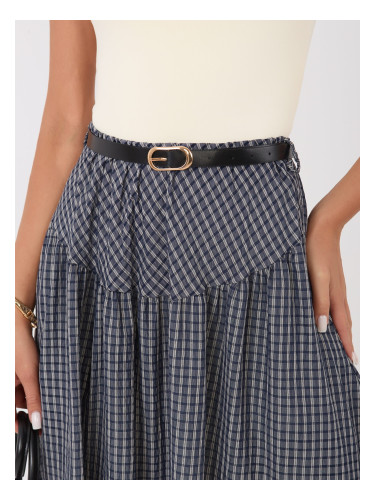 Лятна пола с А-силует в цвят гранат