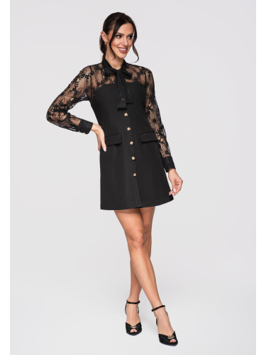 Дамска дантелена мини рокля Фелиция