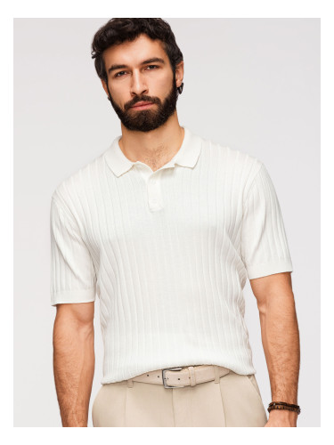 Мъжка поло тениска Ombre SLIM FIT с вискозна райета