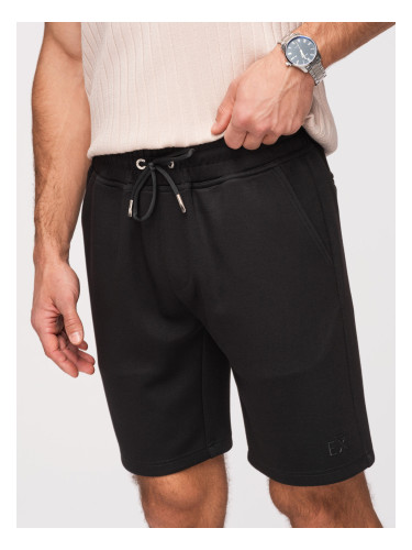 Мъжки къси панталони Ombre REGULAR FIT - черни