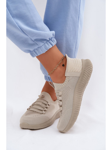 Дамски спортни обувки Boto Slip-On, бежово-маслиненозелени