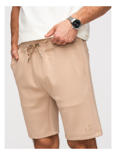 Мъжки къси панталони Ombre Regular Fit - Бежови