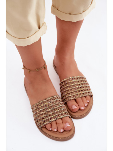 Дамски чехли с декоративни кристали