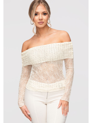 Дамска блуза с голи рамене