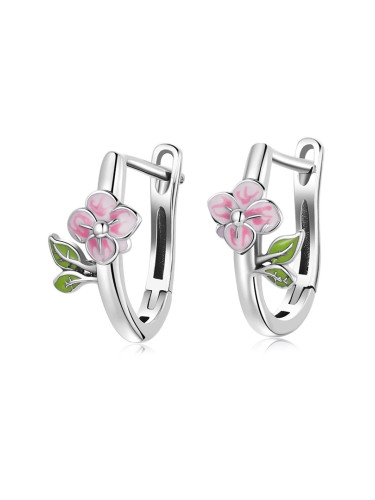 Обеци от масивно сребро 925 и цветен емайл - Цветни сънища